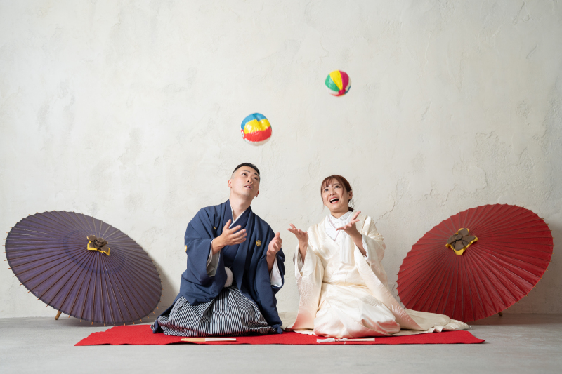 昔ながらの日本の玩具「紙風船」