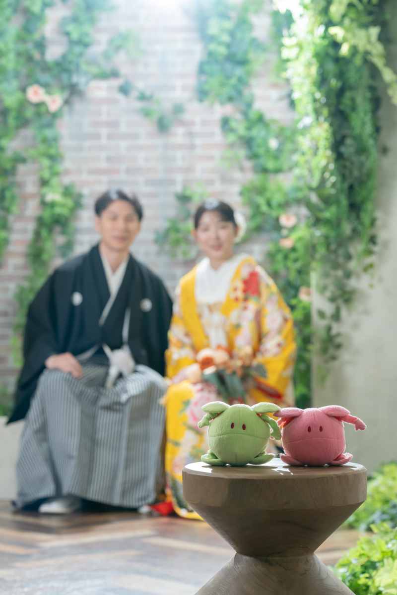お気に入りのぬいぐるみと一緒の撮影