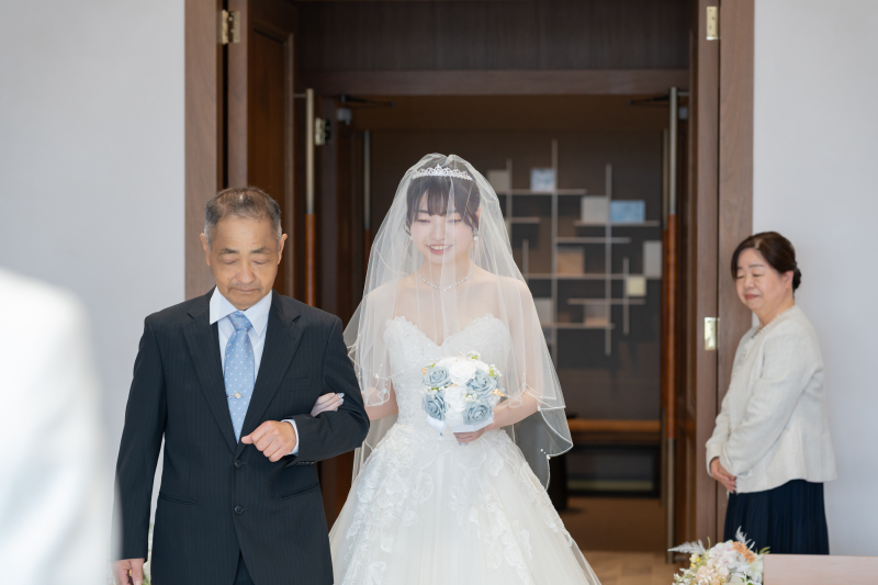 お父様と一歩一歩進みます