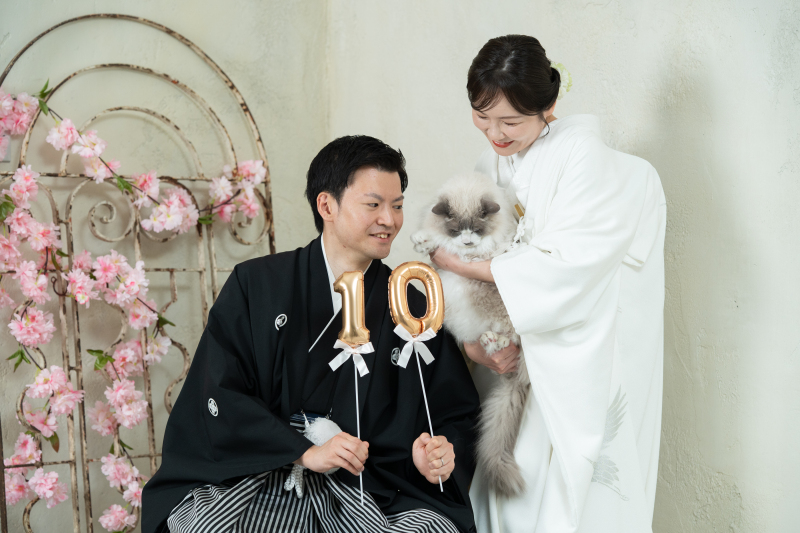 和装前撮り～大切な家族　ねこちゃんと一緒に～