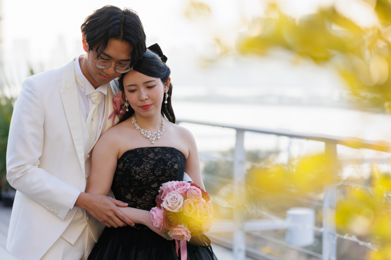 お台場ならではの撮影スポット 屋外テラスへ♪