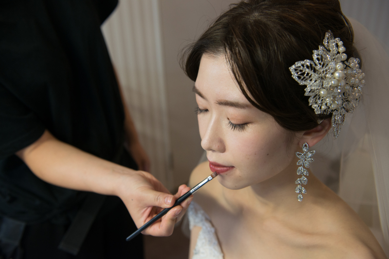 新婦様のお支度スタート!