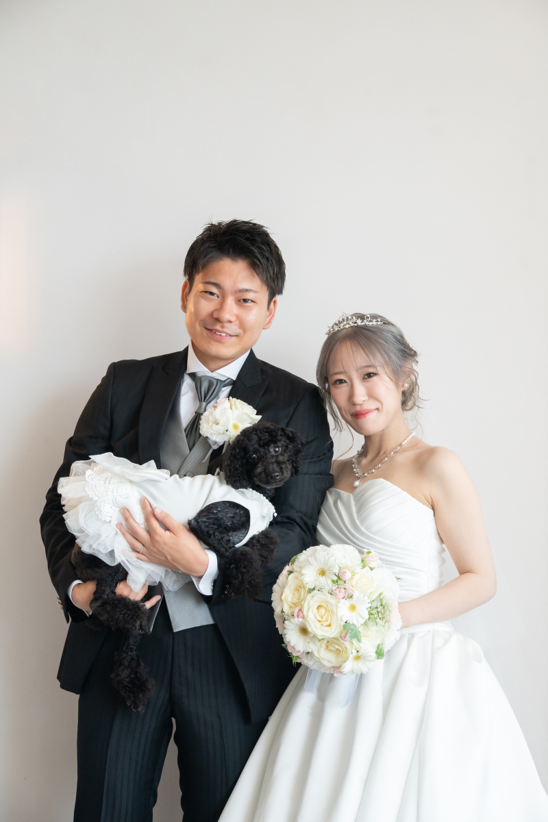 まずはかっちりとわんちゃんとショット