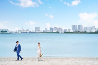 お台場海浜公園　ロケーション撮影