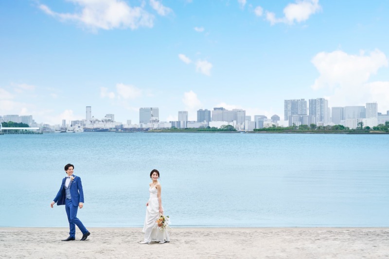 お台場海浜公園　ロケーション撮影