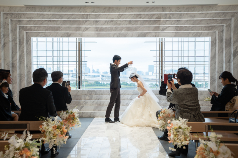 おひろめフォトでは、挙式の雰囲気を残せます