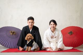 和装時番傘使用