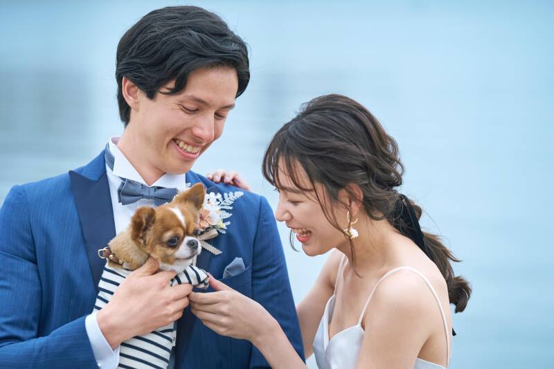 小さな結婚式　お台場店_ペットと一緒に撮影できる