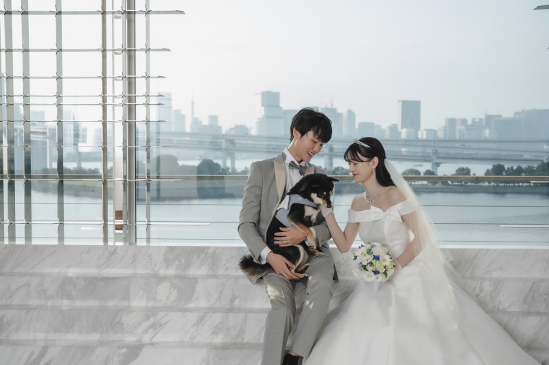 小さな結婚式 お台場店_ペットと一緒に撮影できる