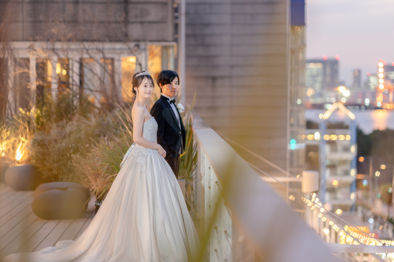 小さな結婚式 お台場店_夜景で撮影できる