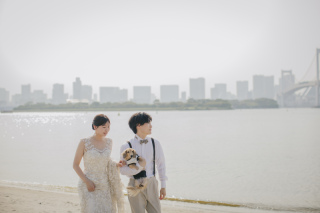 ペットOK　お台場海浜公園ロケーションプラン