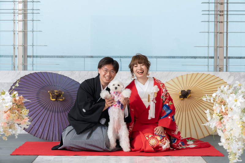 【結婚報告・年賀状にも◎】大切なご家族も一緒に撮影OK*