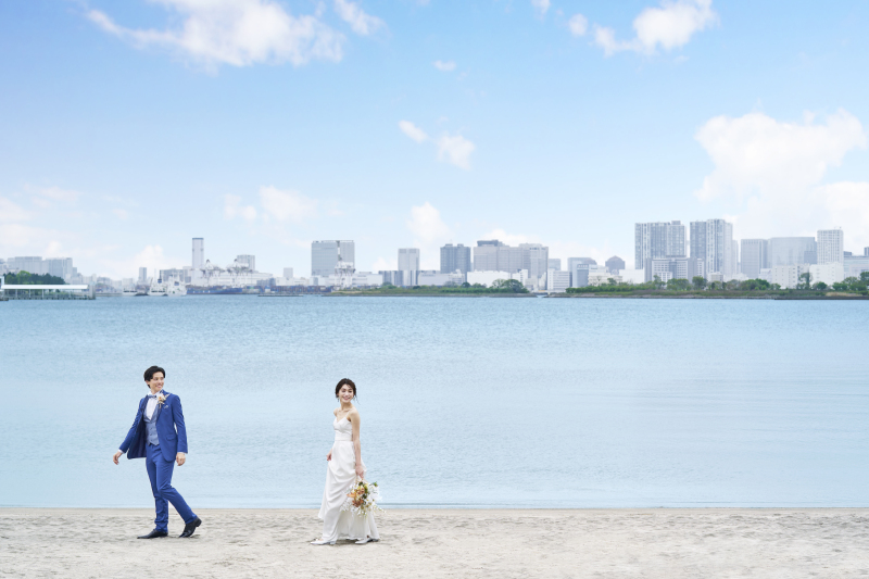 ★基本料金50％OFF★洋装１着_お台場海浜公園ロケーションフォトプラン｜全50データ付☆113,000円&rarr;78,500円