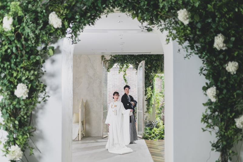 <1DAY手ぶらOK>基本料金50%OFF・メゾンスタジオ撮影☆和装1着プラン|全50カットデータ・花嫁ヘアメイク込