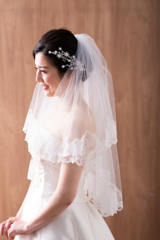 ショートベール(レース/V20-004)