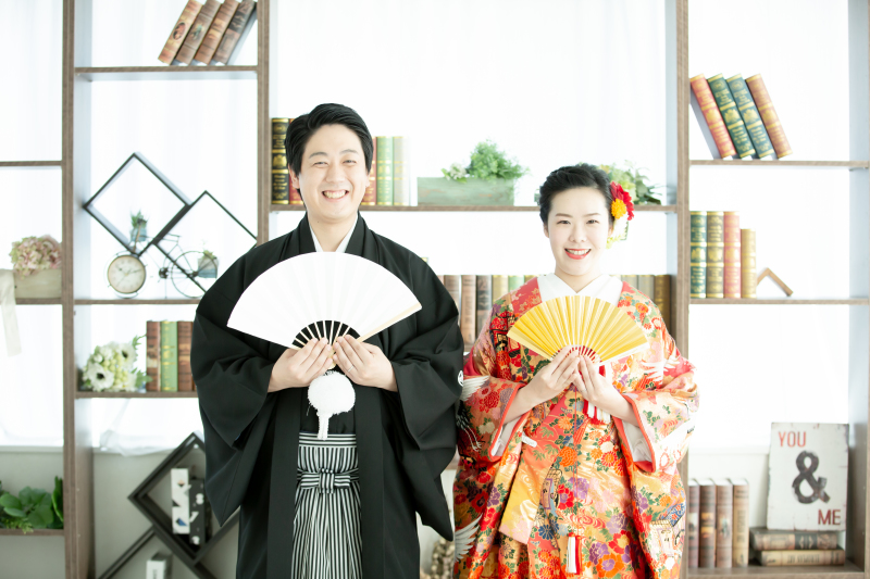 扇子を持って♪