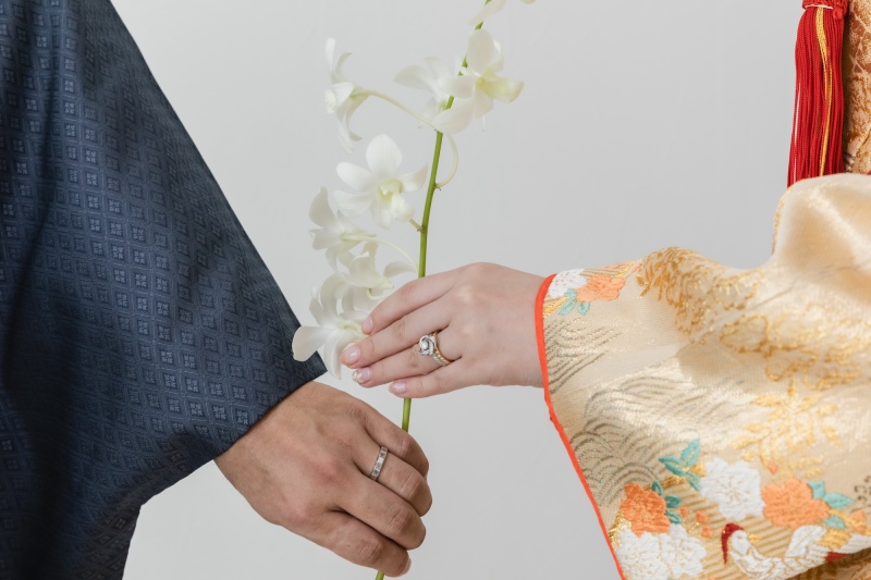 お持ち込みのお花と