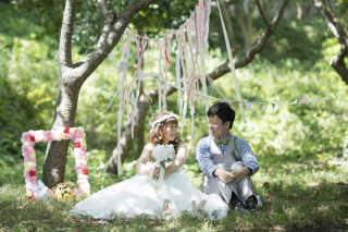 根岸森林公園で洋装ロケーションフォト