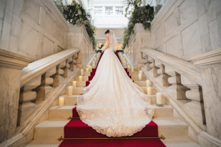 チャペルでウェディングフォト＊