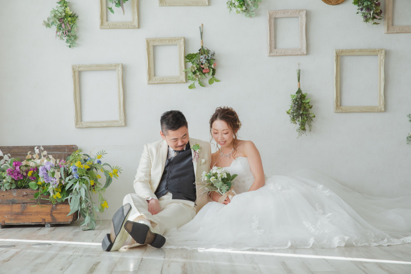 お座りショット!