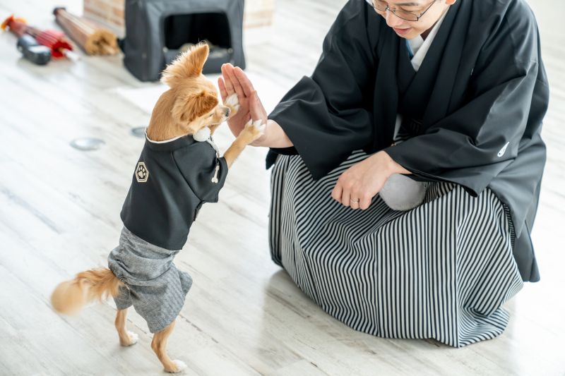 おそろいの袴で