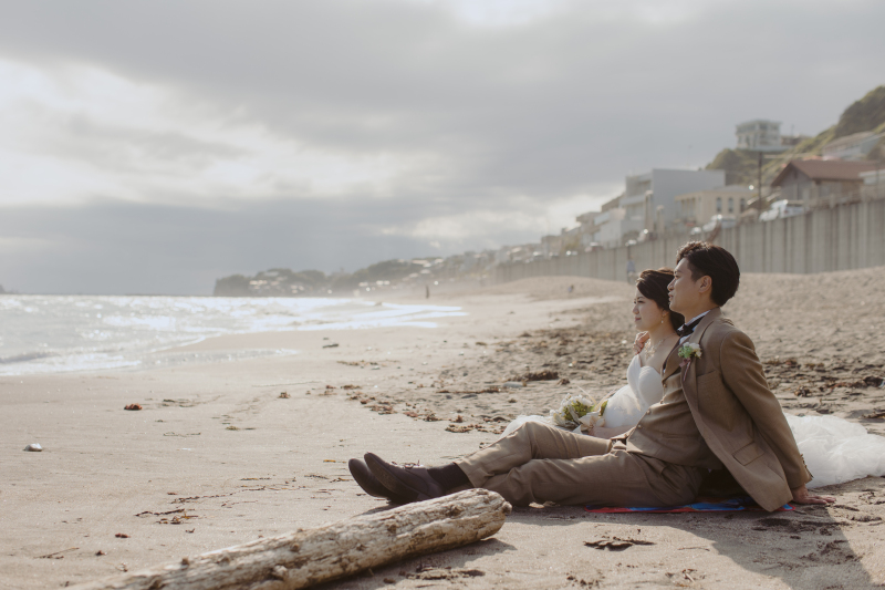 海を眺めるお二人