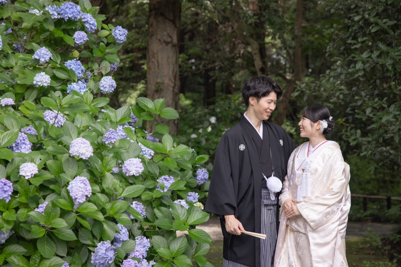 紫陽花シーズンでのご撮影も素敵です♪
