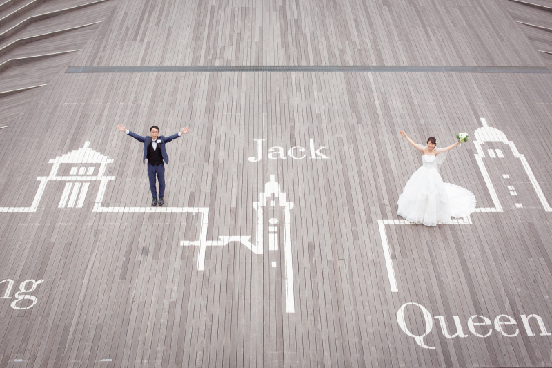 仲良く手を上げて！