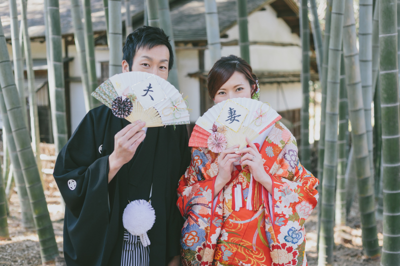 扇子からひょっこり♪