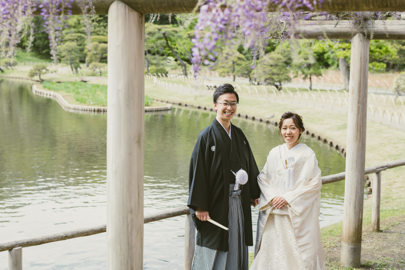 藤の花と一緒に