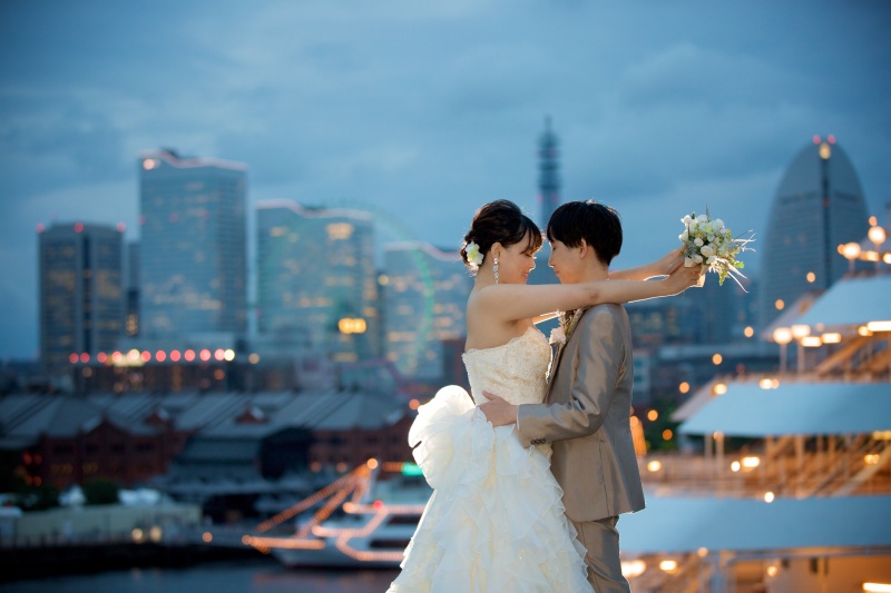 夕景から夜景に