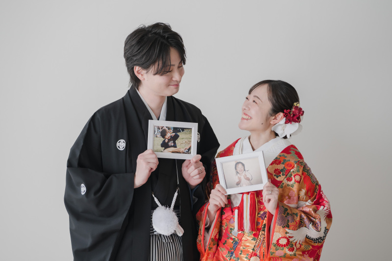 幼少期の写真を持って