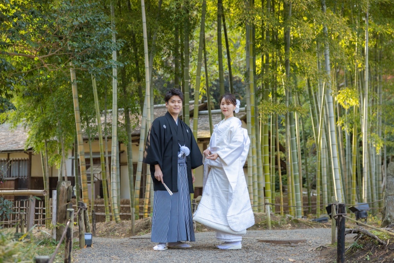 竹林でかっこよく