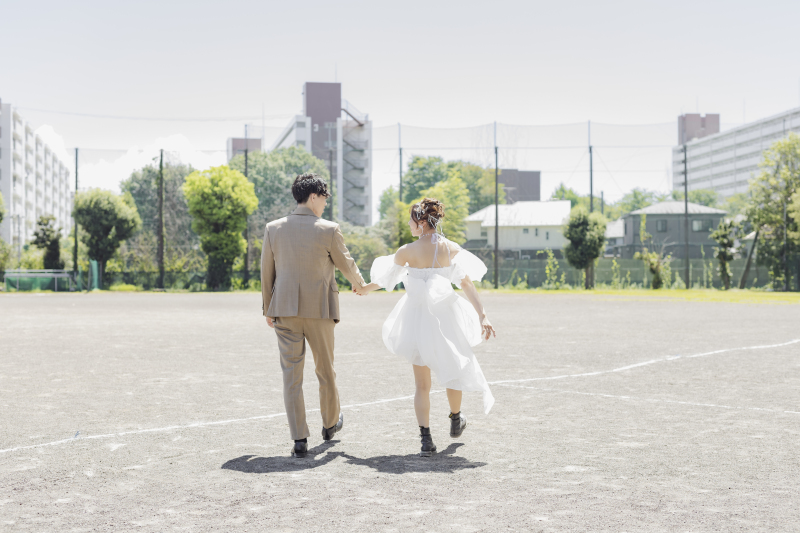 後ろ姿からも楽しい雰囲気が伝わってきます♡