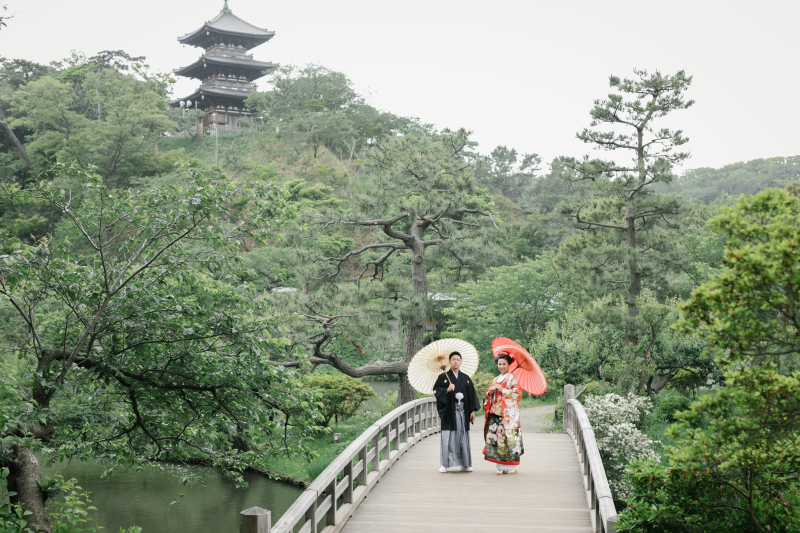 三渓園の橋から