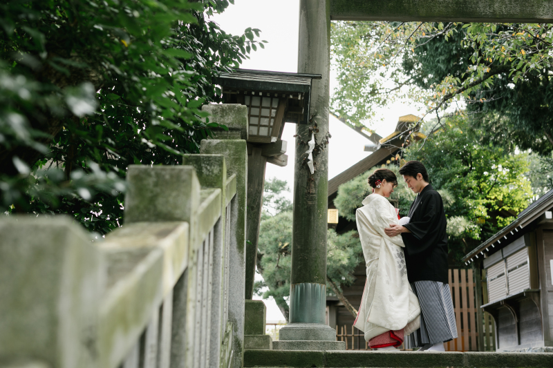 鳥居の下で・・