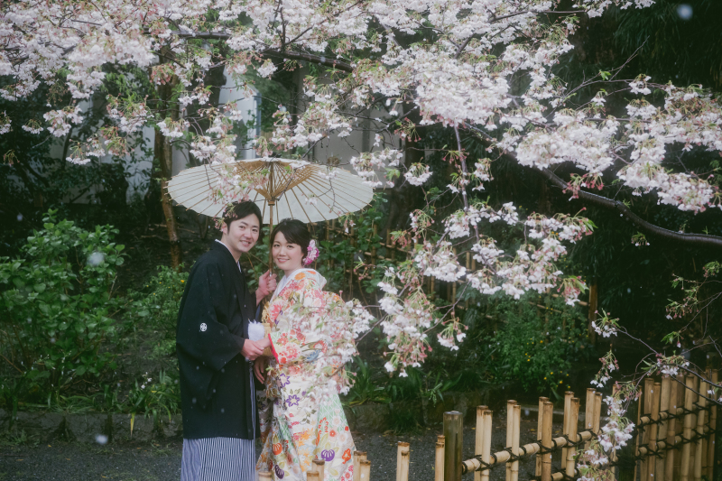 お花に囲まれて