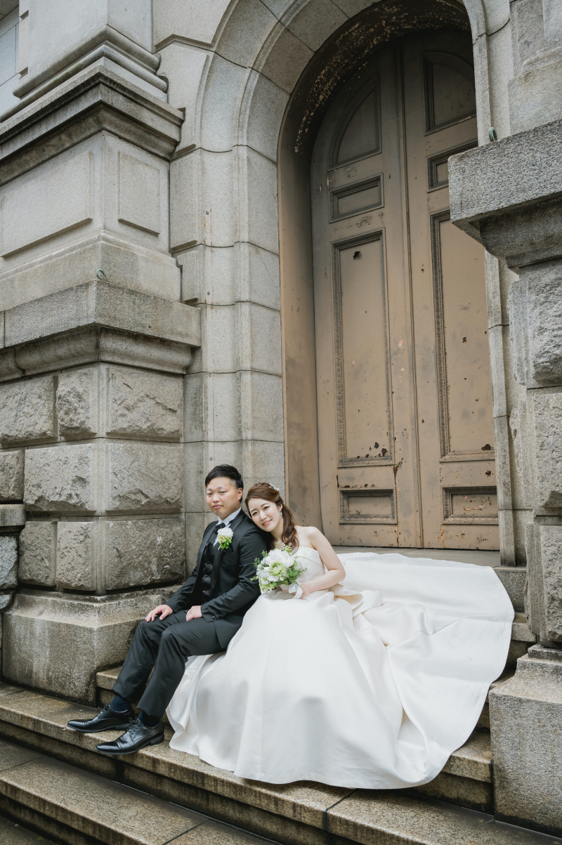 階段でお座りショット