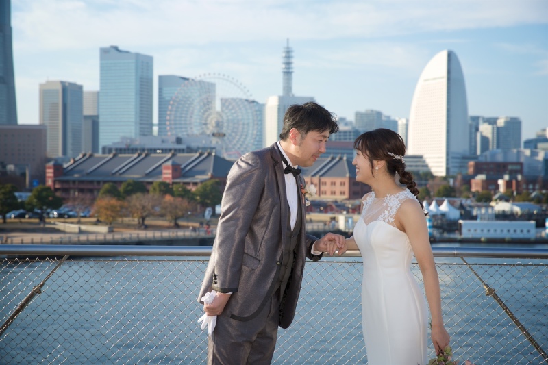 日中の素敵な時間から大さん橋での撮影スタート＊