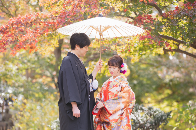 同じ番傘に♡