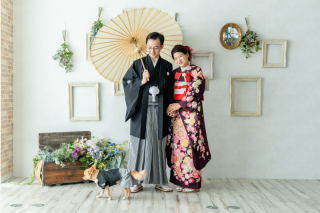 横浜　わんちゃんと一緒にスタジオ撮影