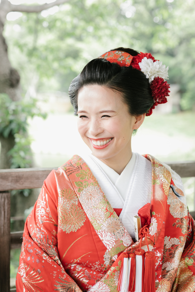 ご新婦様の素敵な笑顔を