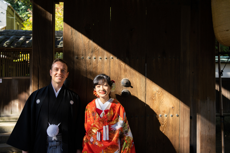 和装に着替えて