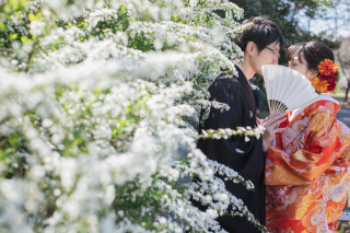 日本庭園で前撮り♡