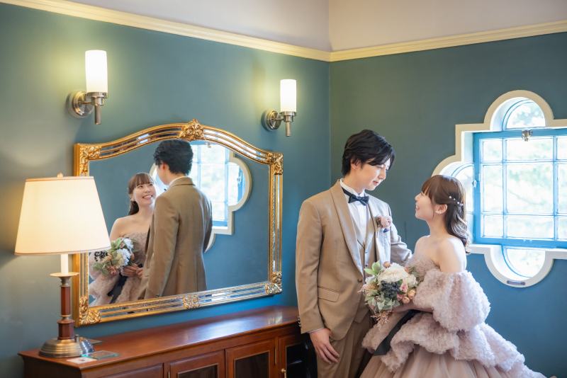 鏡越しに・・・♡