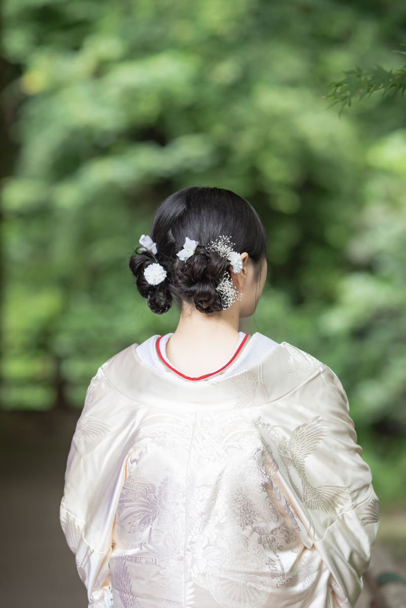 こだわったヘアスタイルも*