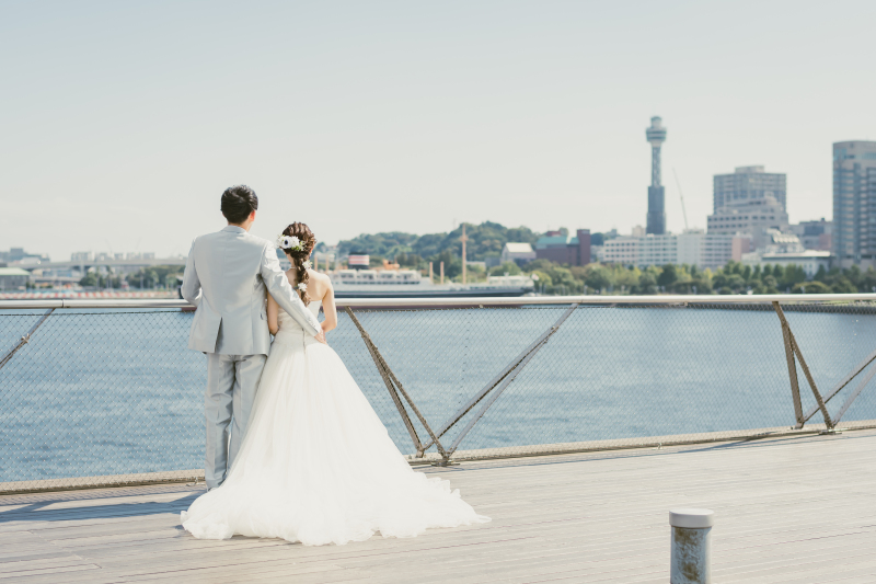 大桟橋から見渡す景色と一緒に