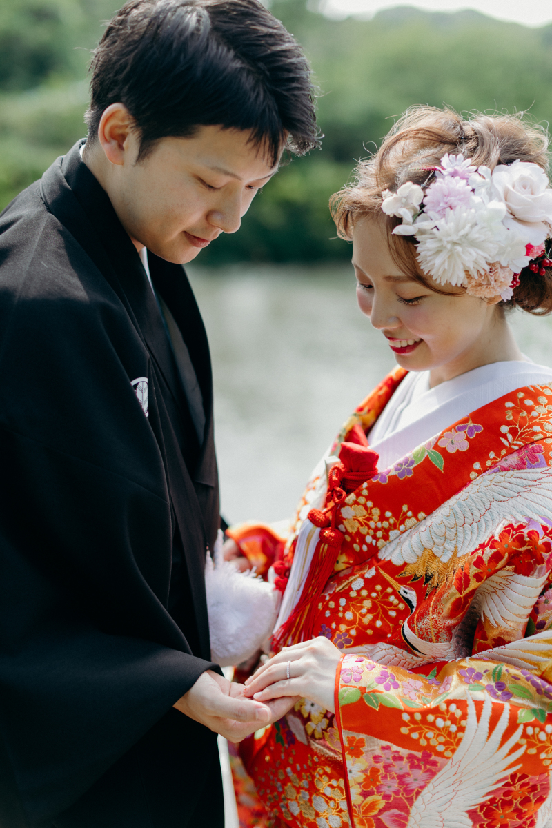 指輪がキラリ☆