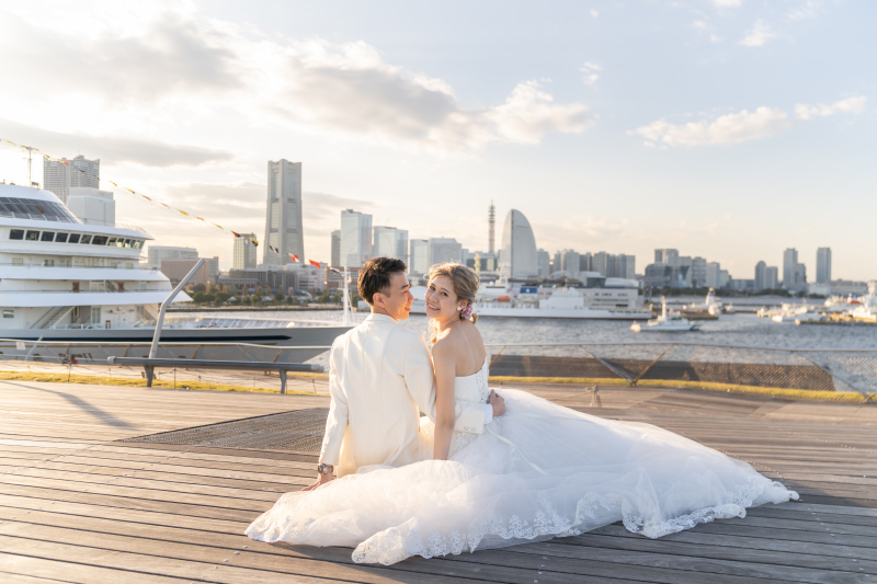 夕暮れ空とみなとみらい