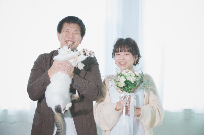 横浜☆猫ちゃんと一緒にスタジオ撮影